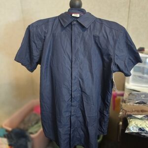 SHEIN Men's Dark Blue Casual Button Down Shirt Multiple Sizes